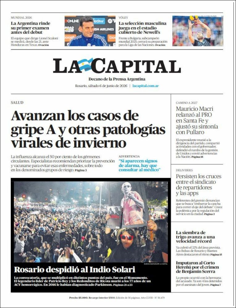 Media Panel - Developments and Systems | ESTACION PUNTOARG - Tapa del diario La Capital Rosario