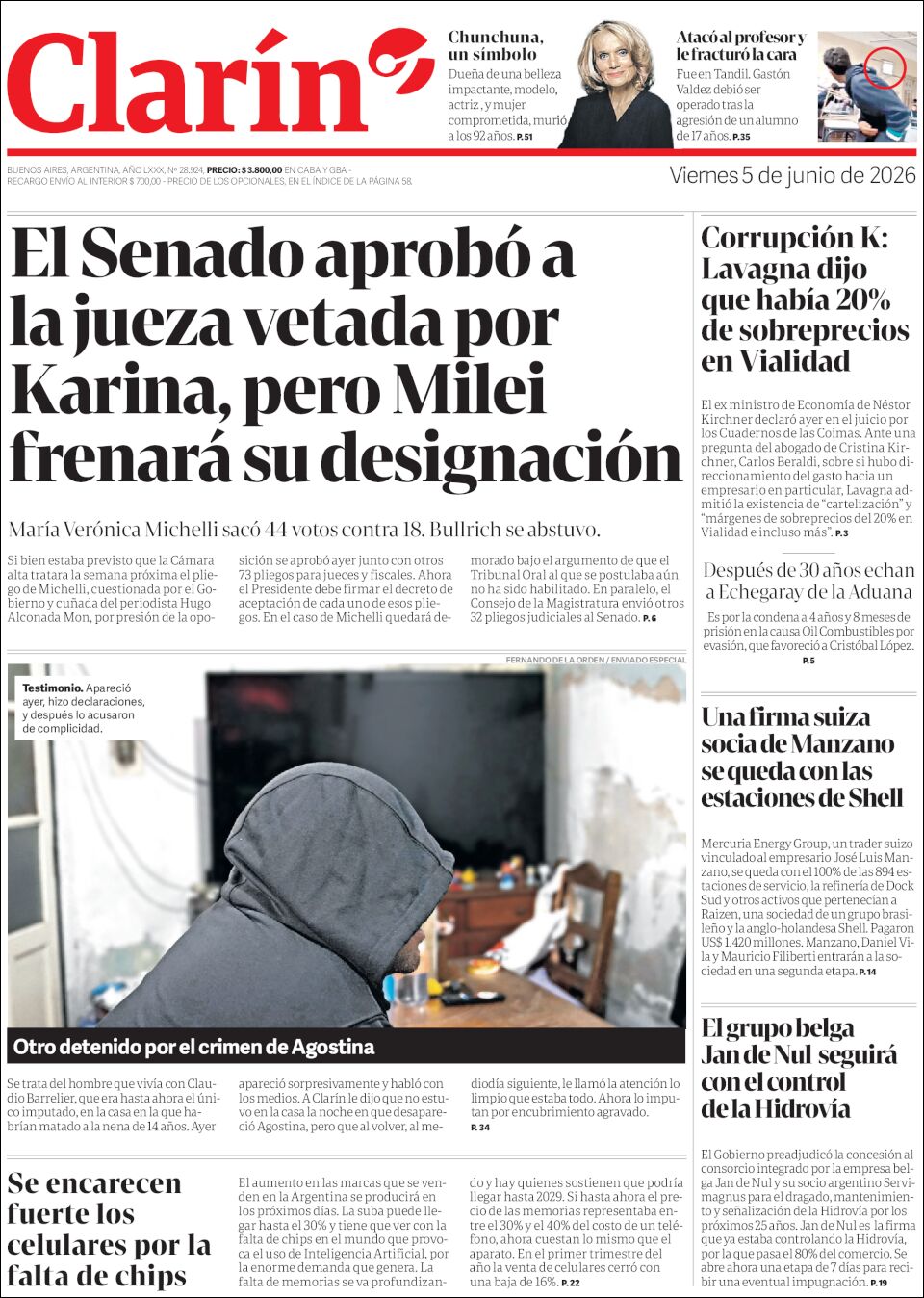 Media Panel - Developments and Systems | ESTACION PUNTOARG - Tapa del diario Clarín 