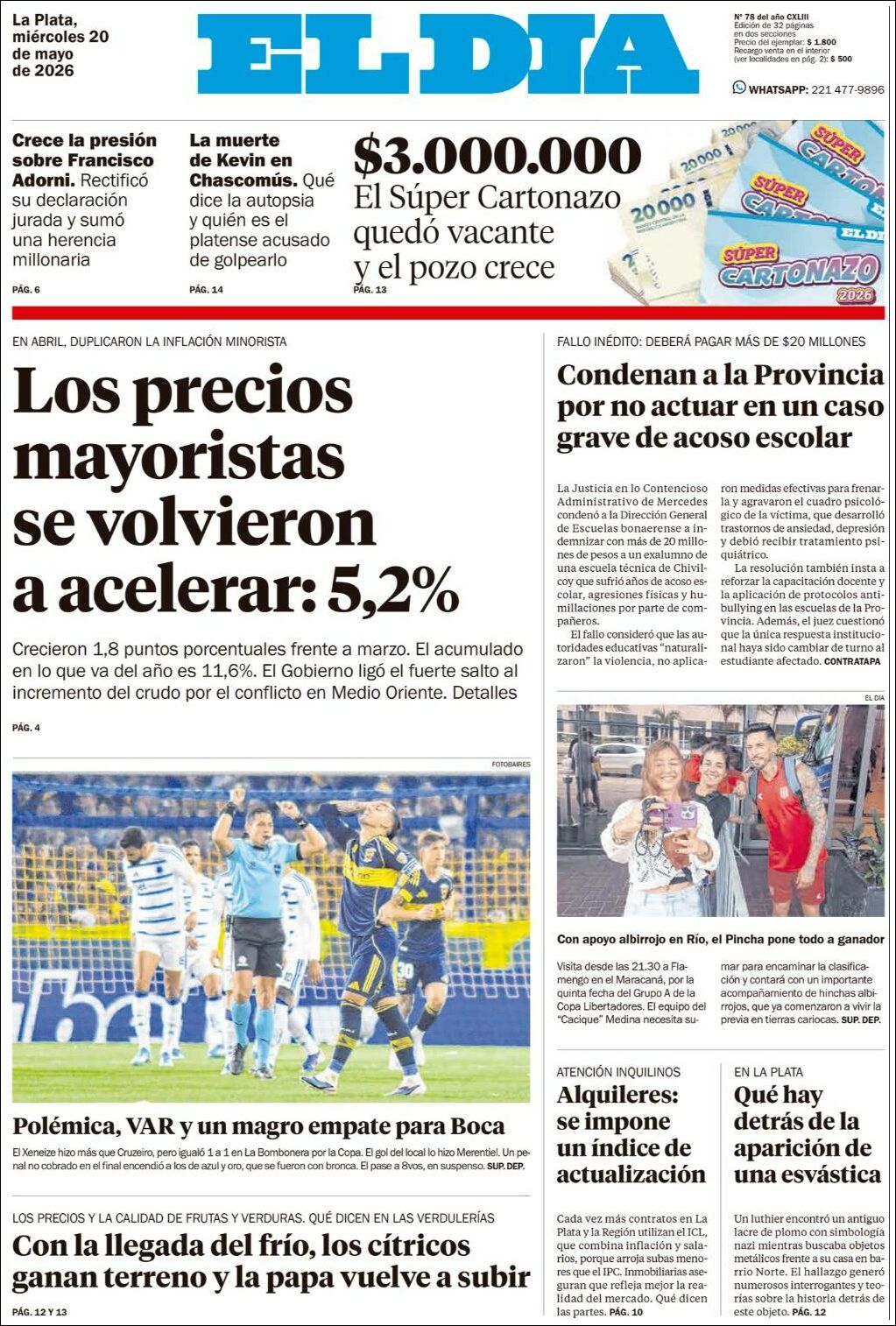 Media Panel - Developments and Systems | ESTACION PUNTOARG - Tapa del diario El Día