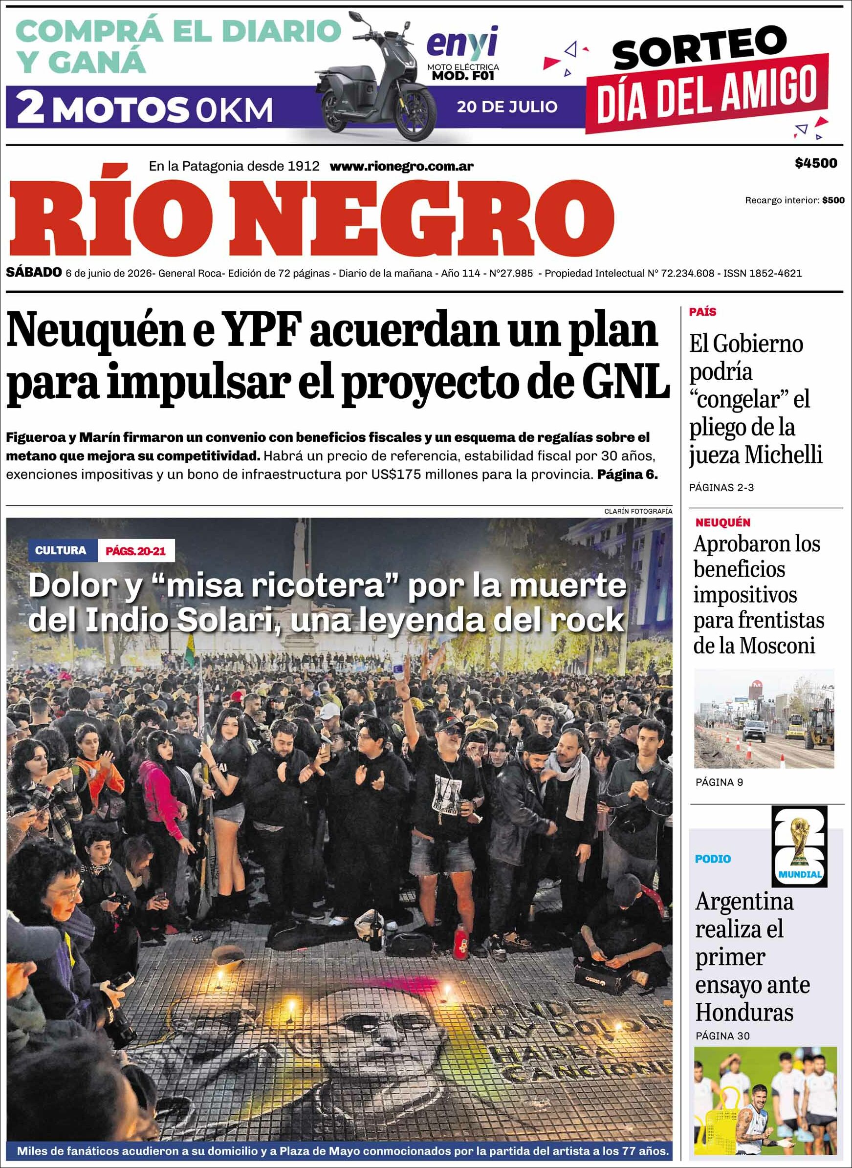 Media Panel - Developments and Systems | ESTACION PUNTOARG - Tapa del diario Río Negro