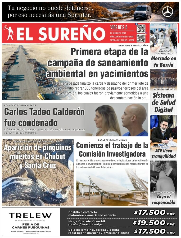 Media Panel - Developments and Systems | ESTACION PUNTOARG - Tapa del diario El Sureño
