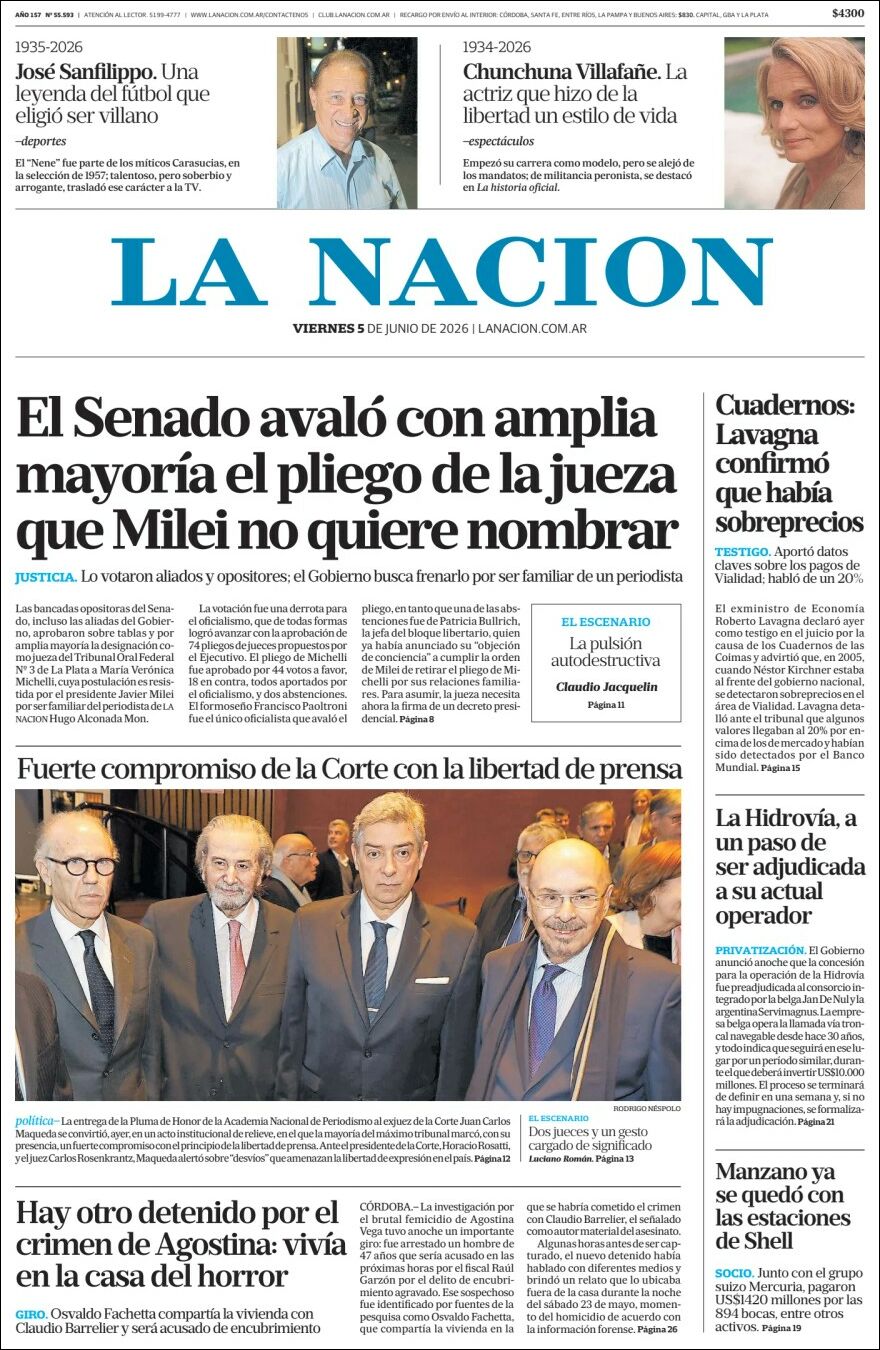 Media Panel - Developments and Systems | ESTACION PUNTOARG - Tapa del diario La Nación